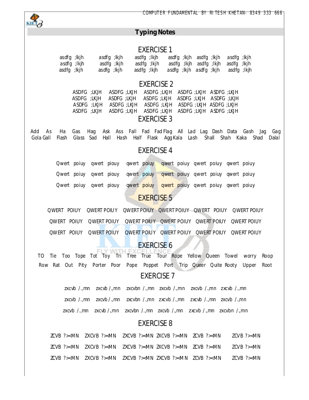 english typing practice book pdf 14